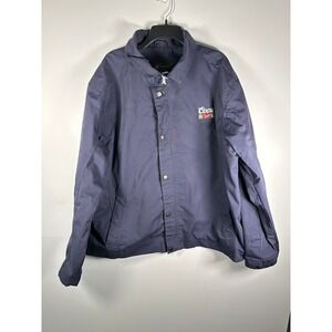 Harriton Jacket Mens 3XL Navy Coors Banquet Embroidered Logo Zip Snap